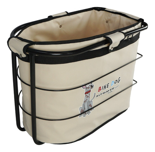 Cestinha Bagageiro Para Pets Big Bike Dog Altmayer Al-410 Cor Bege