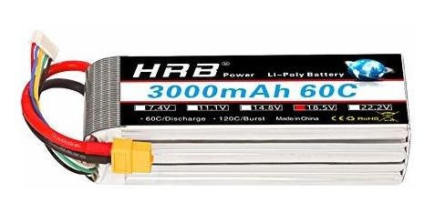 Bateria Lipo 18.5v 3000mah 60c 5s Xt60 Plug Hrb
