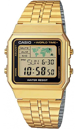 Relógio Casio Vintage World Time A500wga-9df - Original     