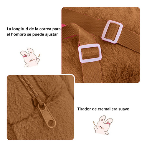 . Mochila Felpa Para Capibara Muñecas Bolsa Mini Informal