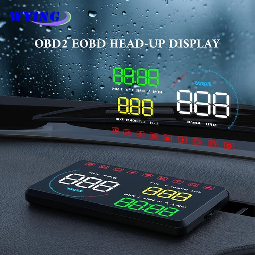 Hud Velocímetro Digital Vidro Parabrisa A9 Obd2 Automotivo