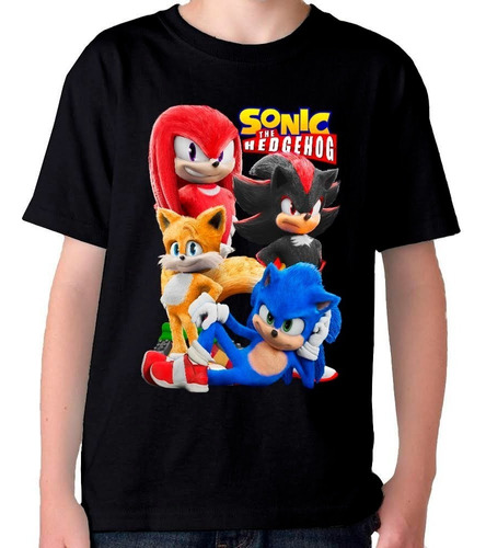 Remera Camiseta Sonic Shadow Knuckles Tails Varios Colores
