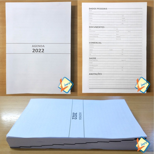Imagem 2 de 4 de 10 Miolos De Agenda 2022 - 1 Dia Por Página