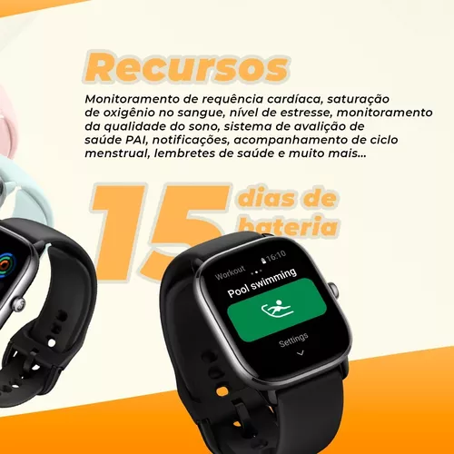 Smartwatch Amazfit GTS Xiaomi Versão Global Azul