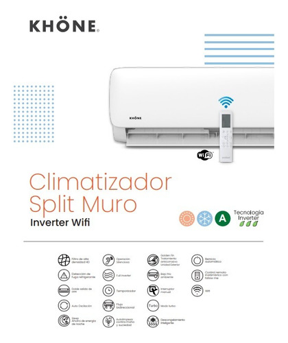 Aire Acondicionado Khöne Split Inverter 9000 Btu
