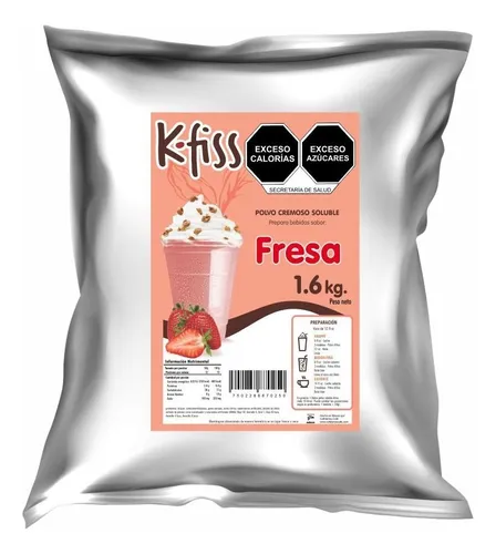 comprar Kfiss Fresa Polvo Para Bebidas Frappe Esquimo Malteada 1.6kg
