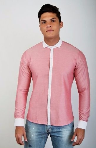 Camisas Estampadas De Algodon Para Hombre Blanca