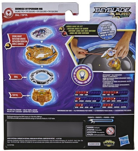 Beyblade Burst Surge - Demise Hyperion H6 - Con Luz ! Hasbro