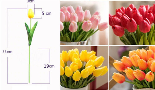 Flores Tulipanes Artificiales Jardín Vertical Suvenir