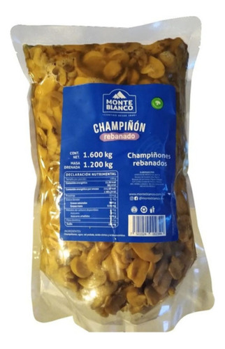 Bolsa De Champiñones Rebanados Monteblanco 1.6 Kg