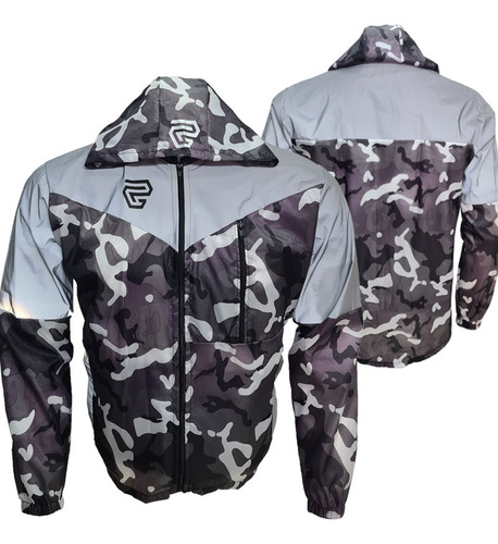 Chaqueta Cortaviento Reflectiva Gp Moto Ciclismo Mtb Deporte