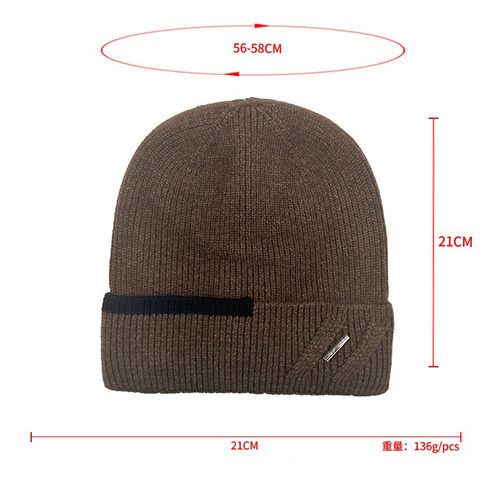 Gorro En Forma De F, De Color Liso, Cálido, Para Invierno Y