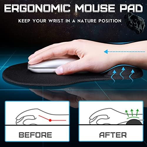 Paquete De 9 Alfombrillas De Ratón Ergonómicas Con Reposamuñ