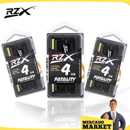 Imagem 5 de 7 de Memória Ram Fatality 4gb 1x4gb Rzx-d3d11m1600bl/4g