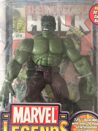 The Incredible Hulk Marvel Legends Series 1 Toybiz 2002 Vint (Usado)