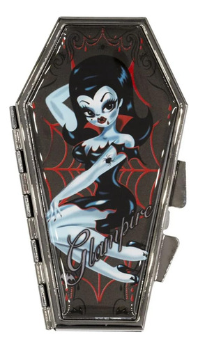 Kreepsville 666 Pin-up Glampire Ataúd Espejo Compacto Gótico