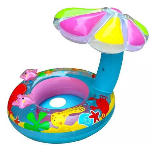 Flotador Con Sombrilla Flotador Redondo Palmera Inflable Niñ