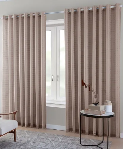 comprar Cortina Blackout Pvc Com Tecido Voil Xadrez 2,50 X 2,80 Cor Cáqui