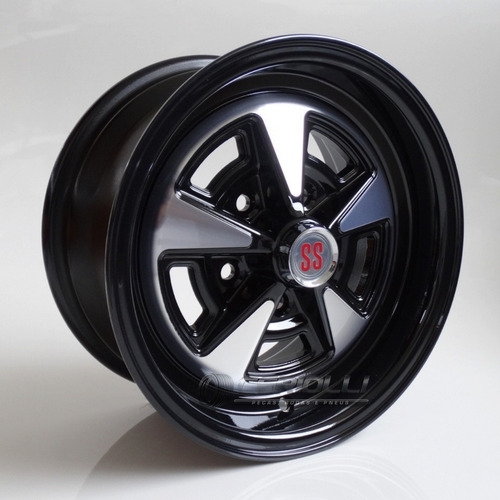 Roda Opala Ss Aro 14x6 E 14x7 Par Opala Caravan 5x114 Cor Borda Preta