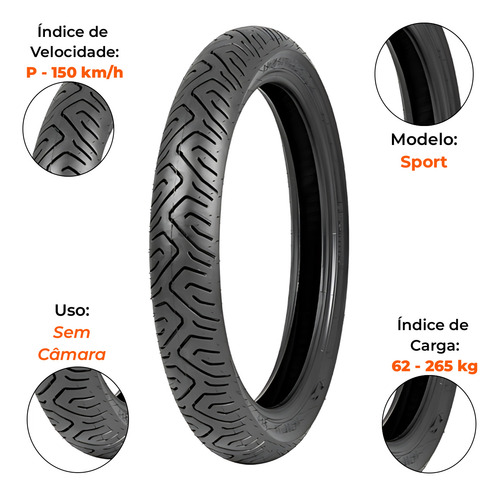 Pneu Traseiro Fazer/ Factor 150 100-90-18 Technic