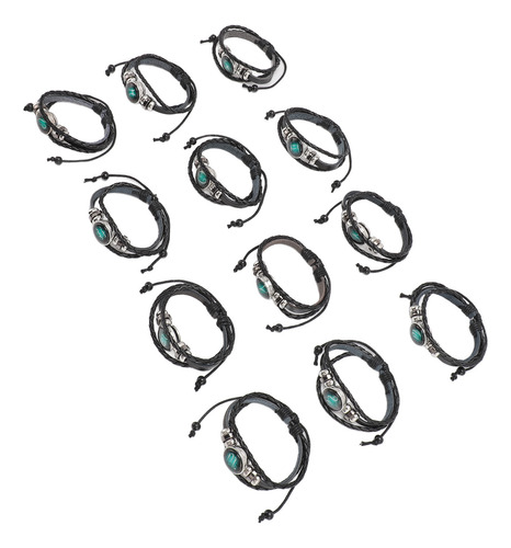 Pulseiras Trançadas Com Punho, 12 Peças, Pulseira De Poliure