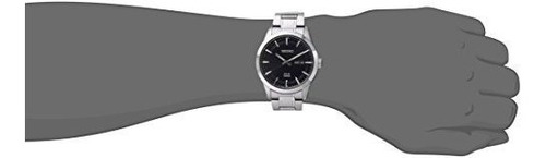 Reloj Analogico De Plata De Cuarzo Japones Sne361 Seiko Para
