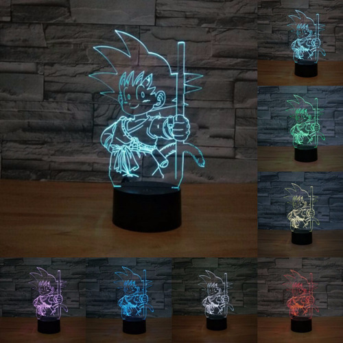 Lampara 3 D   Led Goku Kind