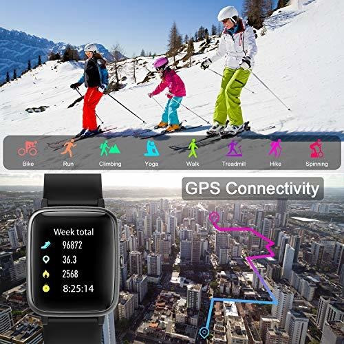 Imagen 2 de 7 de Smartwatch Reloj Inteligente, Con Monitor Cardíaco Negro