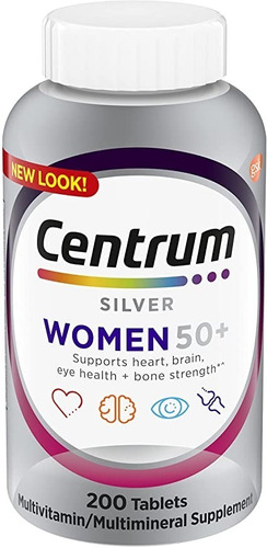 Centrum Silver Multivitaminico Mujer 50 + 200 comprimidos Sin sabor