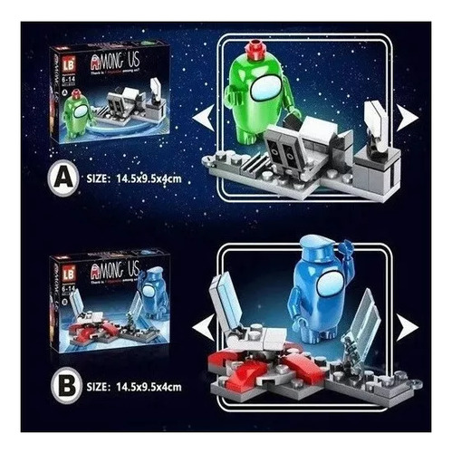 Un Set Amongo Us Brain Juego Bloque De Construcción Juguetes