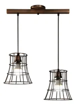 Comprar Colgante Moderno Hierr 2luces Vintage Cobre Viejo Apto Led 