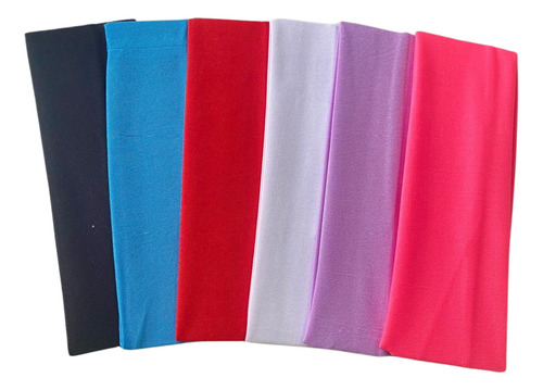 Vincha Tela Elástica Bandana Lisa Deportiva Bianca Sheli 209 Blanco