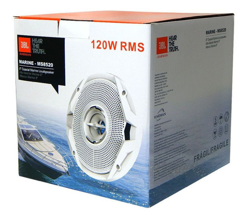 Imagem 7 de 8 de Par Falantes Náuticos Coaxiais 8 Jbl Marine Ms8520 120w Rms