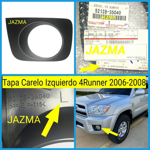 Tapa Carelo Izquierda 4runner 2006 2008 Original Toyota