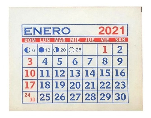Pack X10 Almanaque Mensual 2021 Nº23 22x15cm Ml23