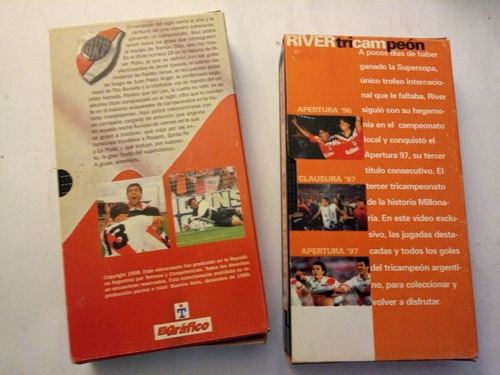 River Videos Vhs Tricampeón 97 La Película Del Campeón 99 (Usado)