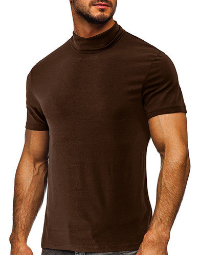 Camiseta Para Hombre C, Manga Corta, Cuello Alto, Para AdeLG