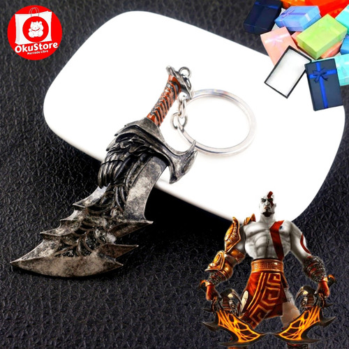 Llavero God Of War Espada Del Caos Kratos Ragnarok Ps4 Ps5 Gris Oscuro