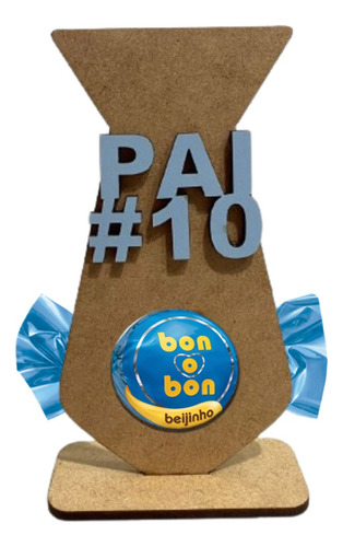 Kit 50 Lembrancinha Porta Bombom Dia Dos Pais Gravata Mdf
