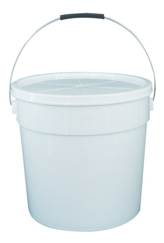 Cubeta Con Tapa Univerplastic Blanca 10lt 33000010
