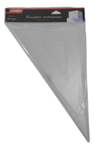 Juego De Escuadras Profesionales Con Bisel 50 Cm Transparente