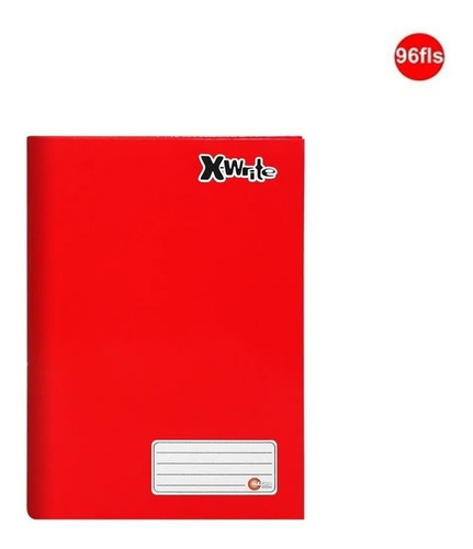 Kit C/ 10 Cadernos Capa Dura Costurado Grande 96 Folhas Cor Vermelho