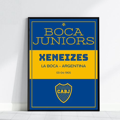 Cuadro Vidrio Futbol Boca Juniors 43x33 Ideal Regalo 01-boca