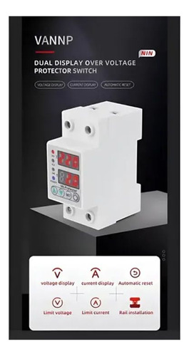 Protector Voltaje Corriente Ajustable 63a 220v Din
