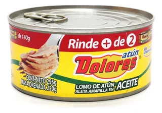 Lata de atún dolores aleta amarilla en aceite 295gr