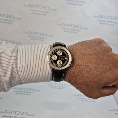 Breitling Old Navitimer Chronograph 41mm Automatic Completo Preto Branco Preto (Usado)