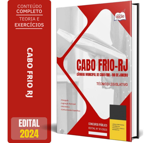 Apostila Câmara De Cabo Frio Rj 2024 - Técnico Legislativo