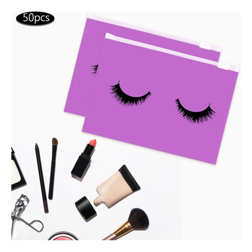 Bolsas De Maquillaje Lavables Para Pestañas, 50 Unidades