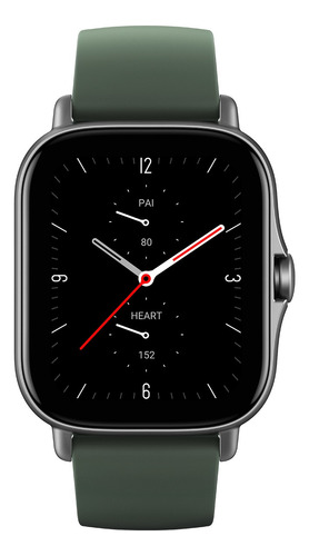 Imagen 1 de 4 de Smartwatch Amazfit Fashion GTS 2e 1.65" caja de  aleación de aluminio  gris, malla  moss green de  silicona A2021