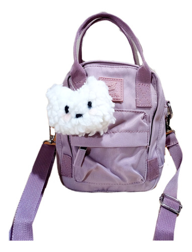 Cartera Morral Con Peluche Kawaii Osito Bandolera Importada 